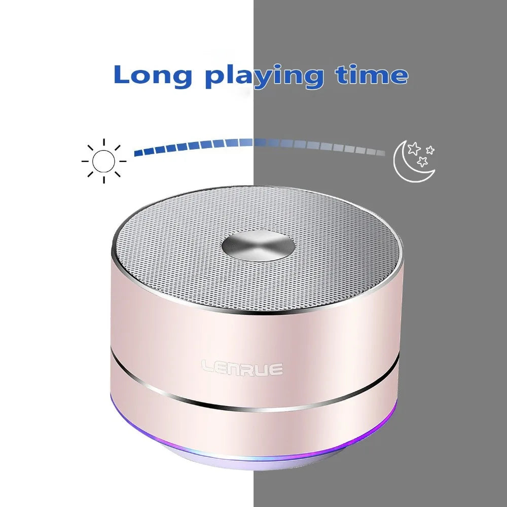 LENRUE Mini Bluetooth 4.1 Speaker w/ LED Light, Mic, 3W, AUX, TF, USB eprolo