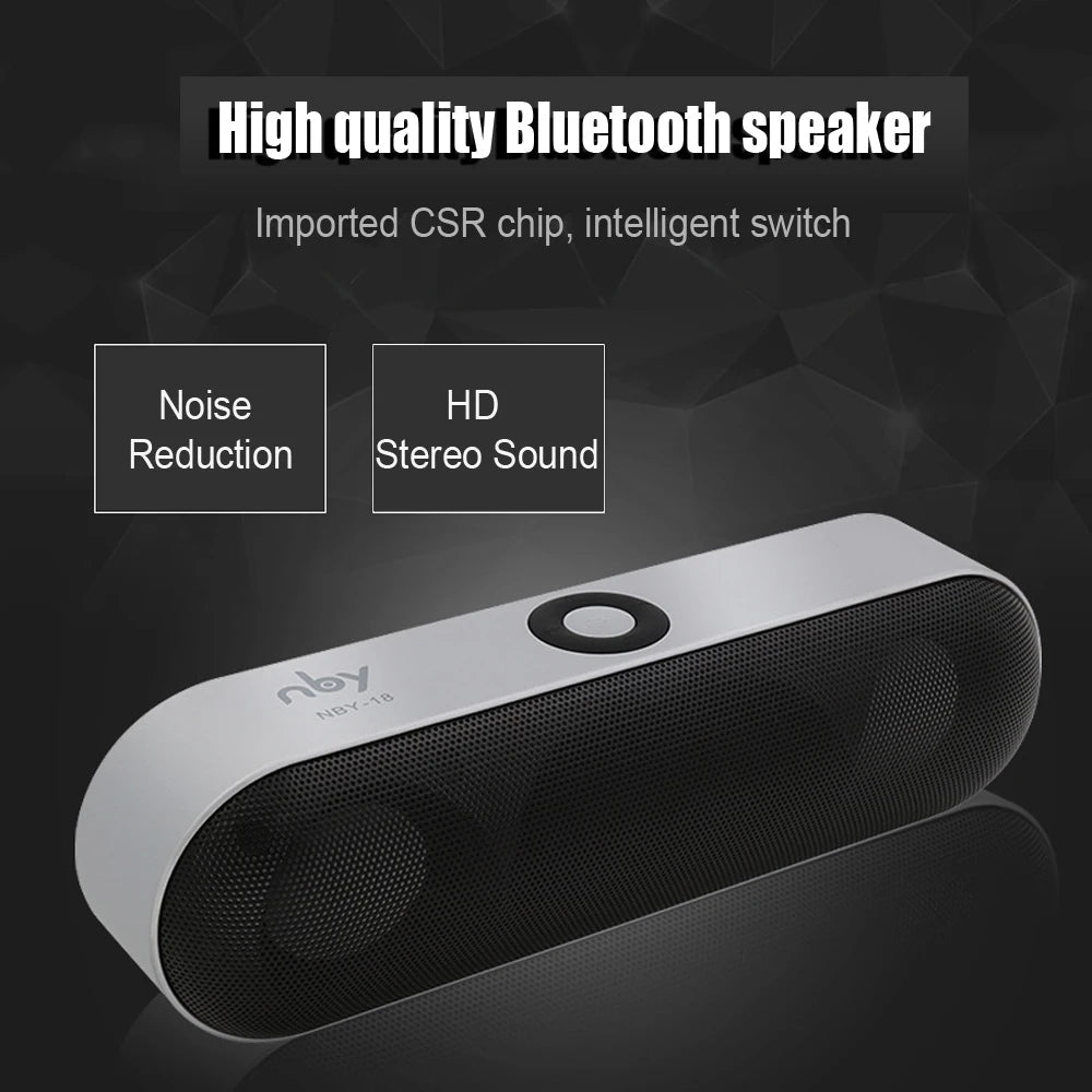 Portable NBY‑18 3D Stereo Bluetooth Speaker, Handsfree Call, TF, AUX, USB eprolo