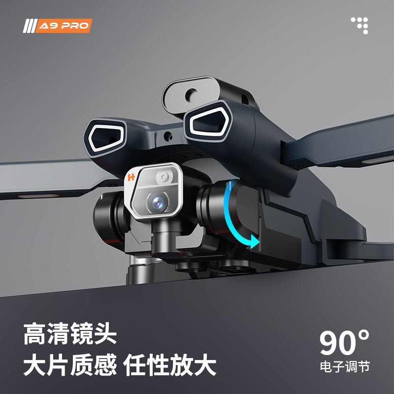 A9 Pro Brushless UAV Drone with 4K Camera, Optical Flow Positioning, Obstacle Avoidance, 50x Zoom, 20min Flight eprolo
