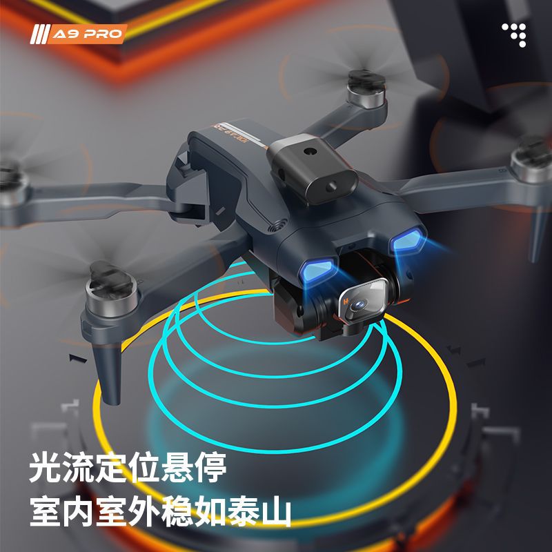 A9 Pro Brushless UAV Drone with 4K Camera, Optical Flow Positioning, Obstacle Avoidance, 50x Zoom, 20min Flight eprolo