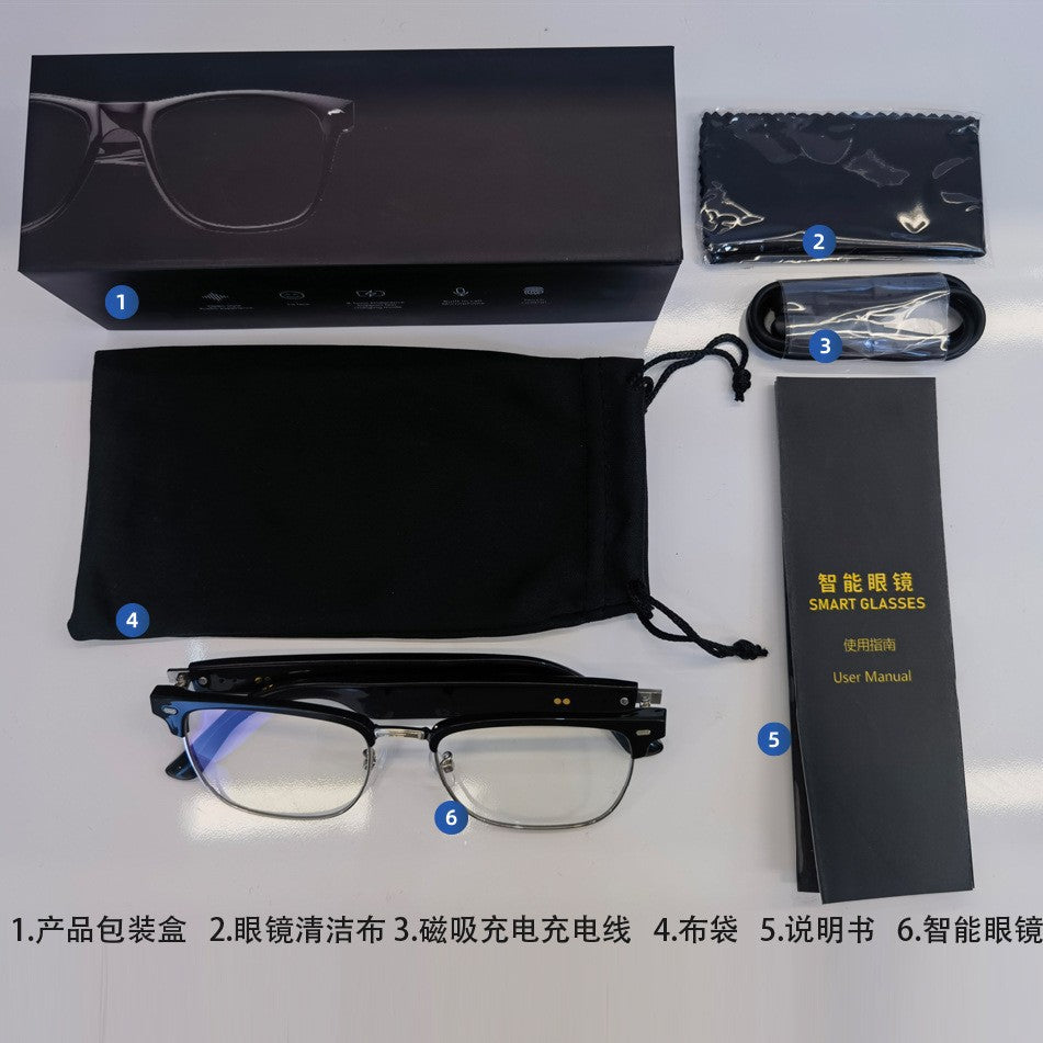 Bluetooth Smart Glasses E13-06 with Music, Calls, Anti-Blue or Sun Protection Lens eprolo