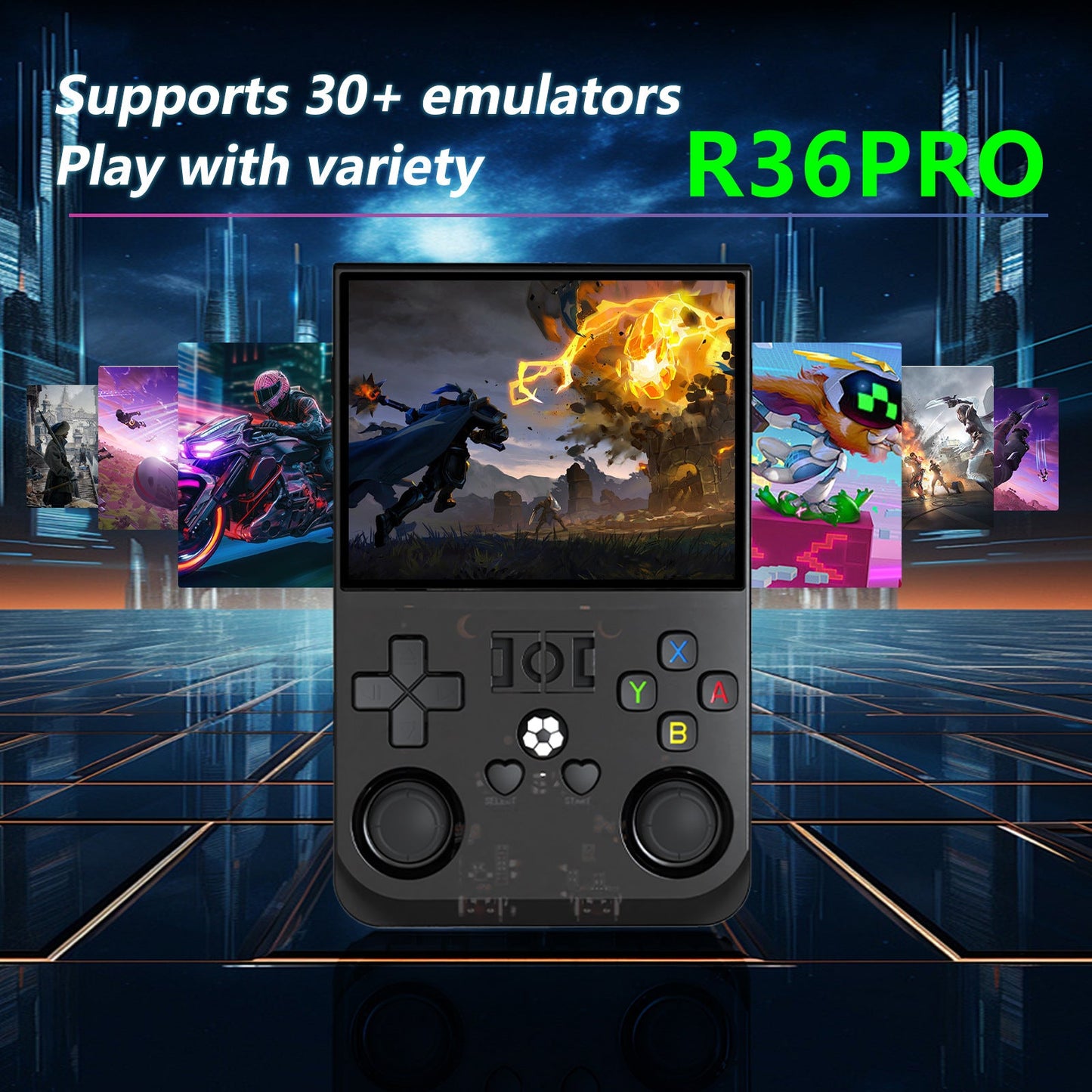 R36PRO Retro Handheld Console 3.5” Screen 30+ Emulators Portable Open Source eprolo