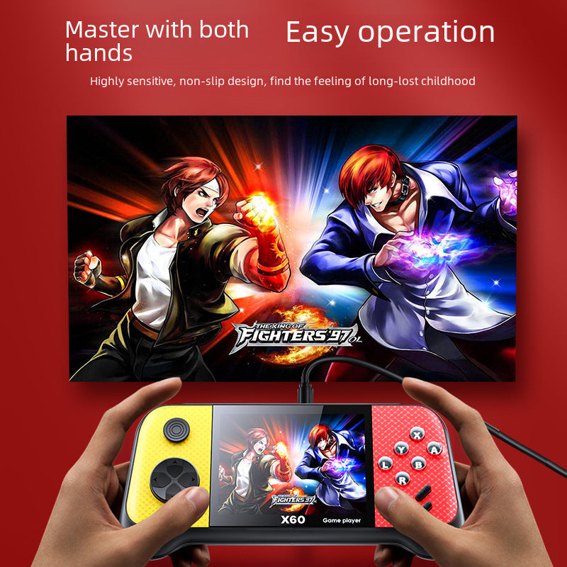 X60 Retro Handheld Game Console 3.5" Dual Player 4000+ Games AV Output eprolo