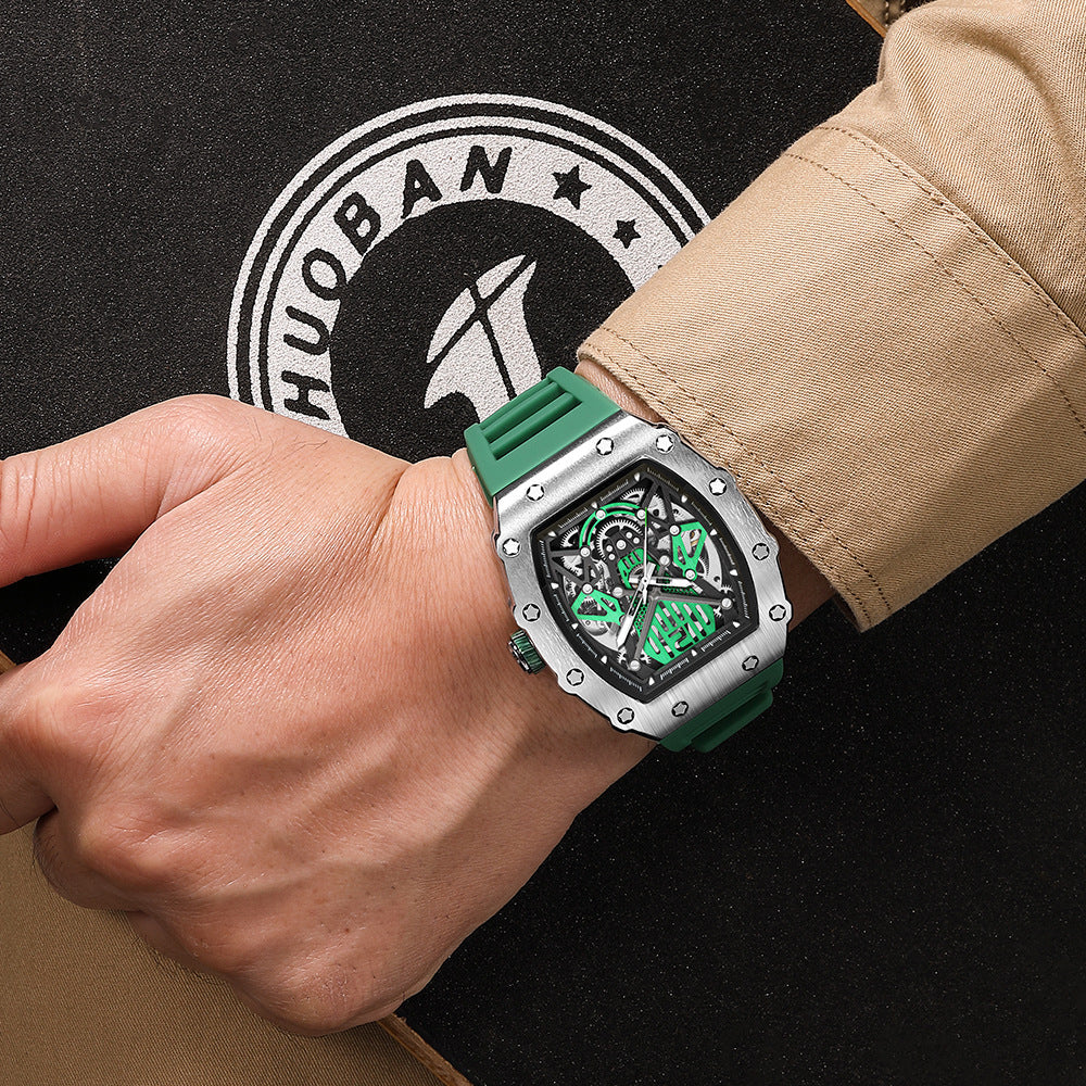 RUIMAS 341 Automatic Men's Watch - Waterproof Mechanical Silicone Strap Sports Watch eprolo