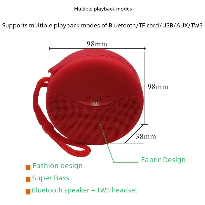 TG808/TG813 Bluetooth Speaker w/ Headest, TWS, FM Radio, TF/USB/AUX Playback, Portable Wireless Speaker eprolo
