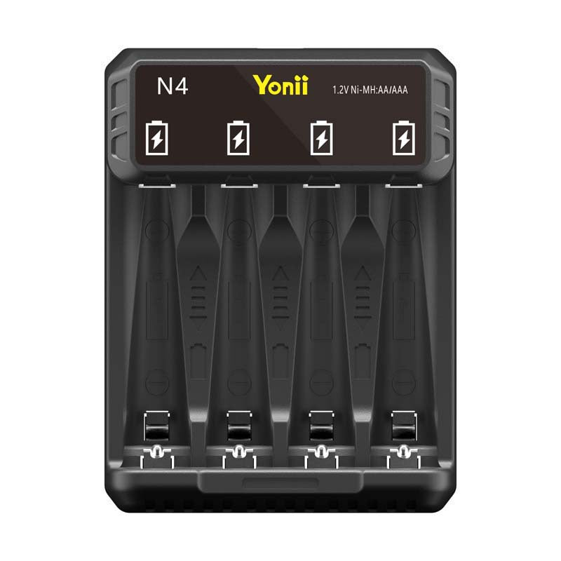 Yonii N8 Smart Battery Charger, 8-Slot Ni-MH/Ni-Cd AA AAA USB-C Fast Charger eprolo