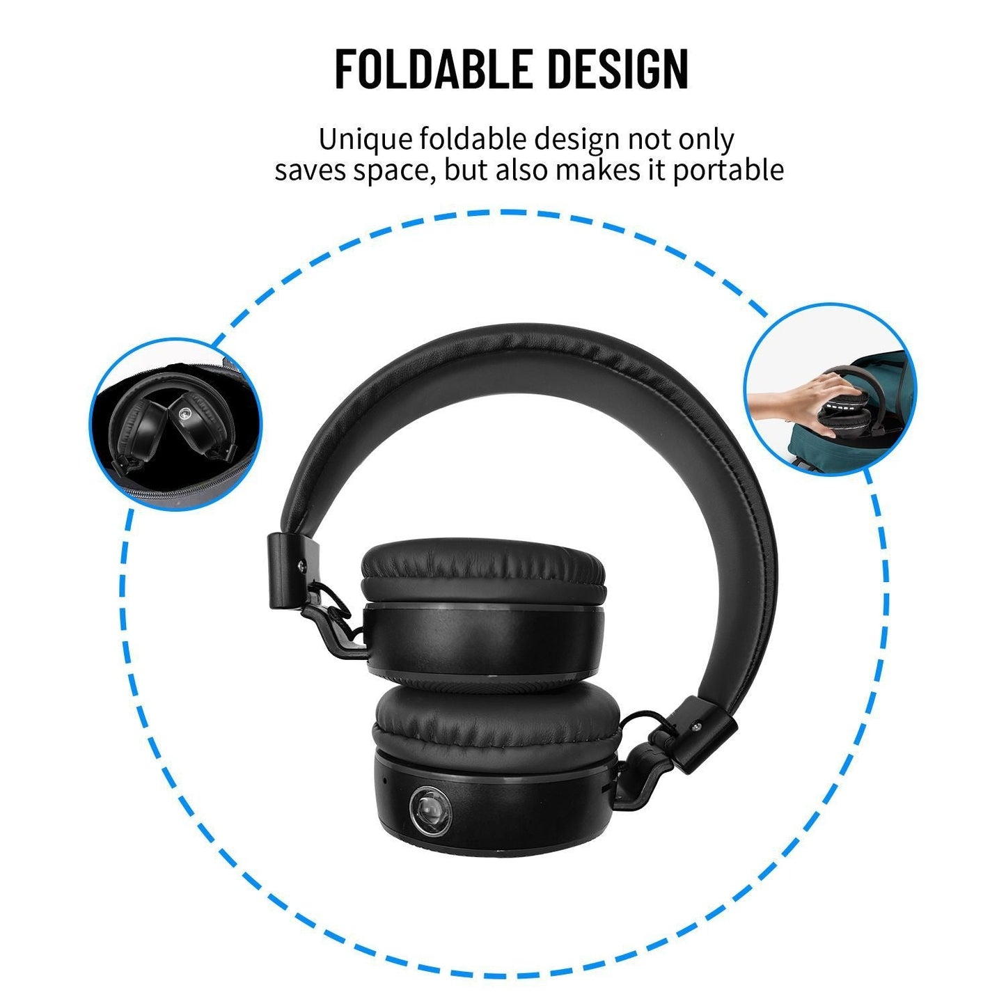 AKZ‑B67 Bluetooth Headset with Flashlight & FM Radio – 10h Playtime eprolo