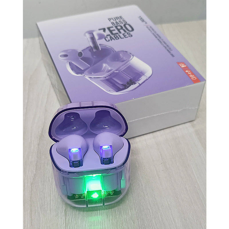 YX06 Transparent TWS Bluetooth Headset, Low Delay, Waterproof, 5H Playtime, 5 Colors eprolo