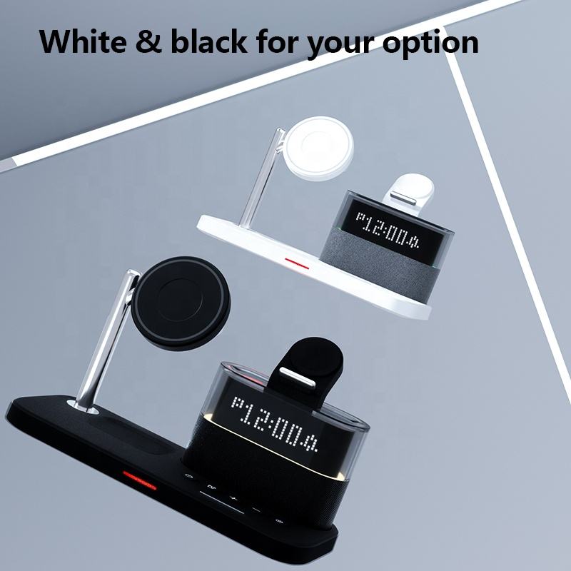 5-in-1 Qi2 Magnetic Wireless Charging Station w/ Alarm Clock, Night Light, 3-in-1 Charger for iPhone, Watch, AirPods eprolo
