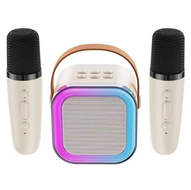 K12 Wireless Karaoke Machine Bluetooth Speaker w/ RGB LED Lights & Microphones eprolo