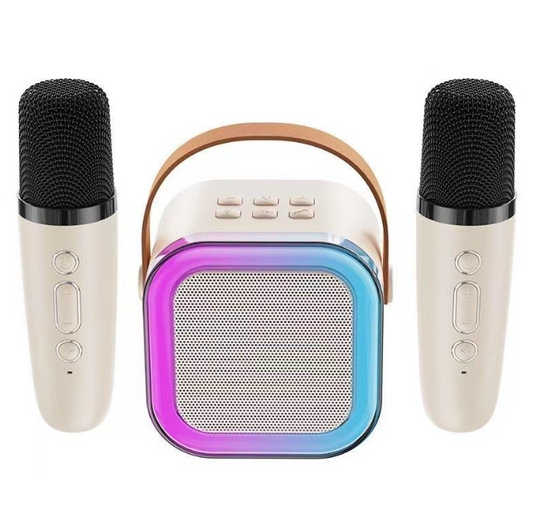 K12 Wireless Karaoke Machine Bluetooth Speaker w/ RGB LED Lights & Microphones eprolo