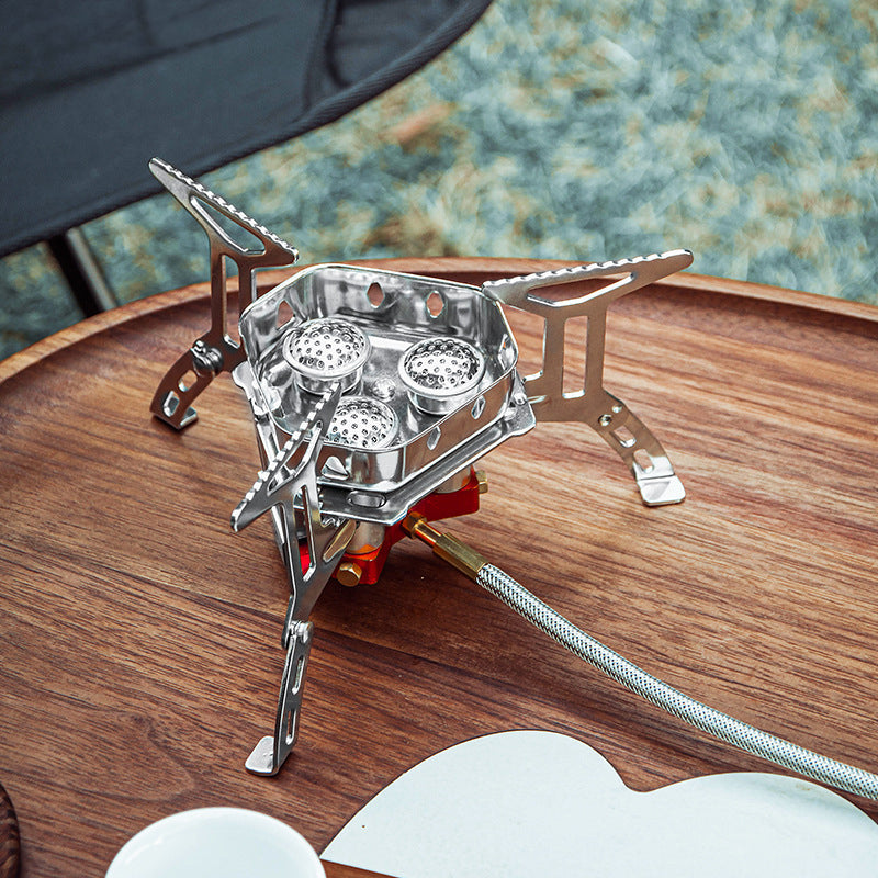 Portable Camping Gas Stove Windproof 5800W Butane Burner for Outdoor Hiking - Lumic Deals