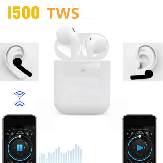 i500 TWS Wireless Earphones 1:1 Replica with Qi Charging & 5D Bass eprolo