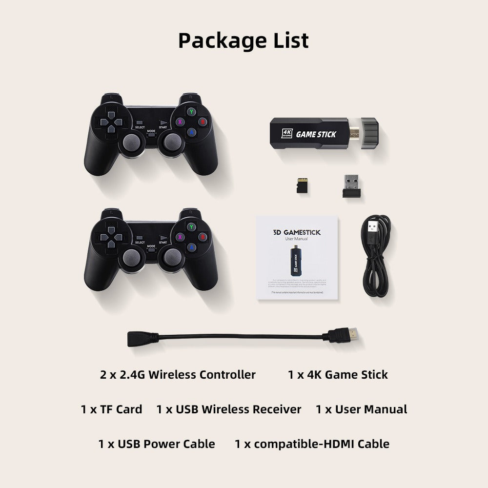 Y5 Lite Retro Game Console 4K HD, 40000+ Games, Dual Wireless Controllers eprolo
