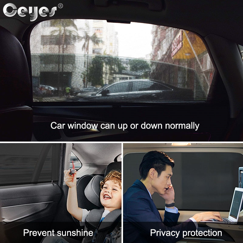 Ceyes 2PCS Car Side Window Sunshade Mesh UV Protection Sun Visor for Privacy & Heat Reduction eprolo