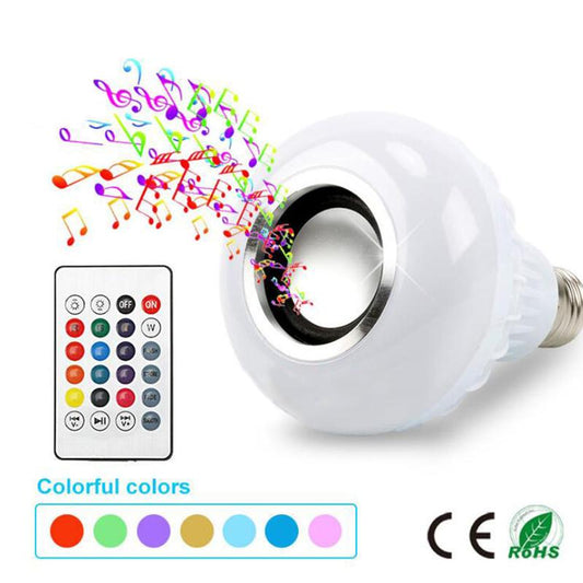 E27 Smart 12W RGB LED Bluetooth Speaker Light Bulb with Remote Control eprolo