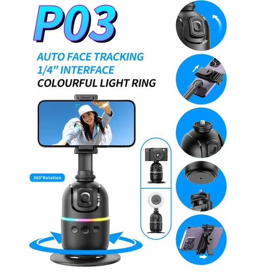 P03 360° Auto Face Tracking AI Smart Gimbal for Smartphone Vlogging eprolo