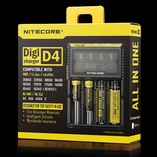 Nitecore D4 Universal Smart Battery Charger for Li-ion Ni-MH Ni-Cd IMR eprolo