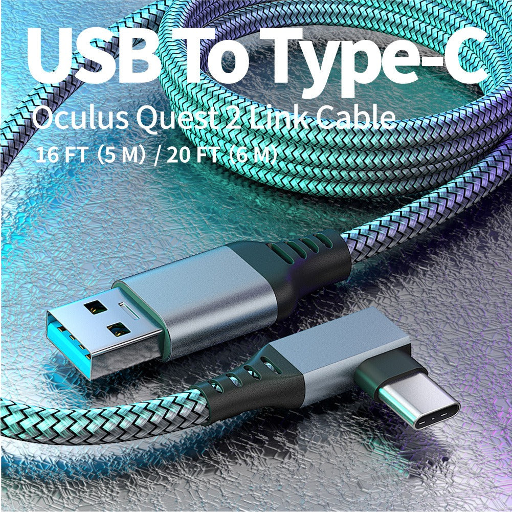 Oculus Quest 2 Link Cable 20FT 16FT 10FT USB-C Fast Charging VR PC Data Cord eprolo