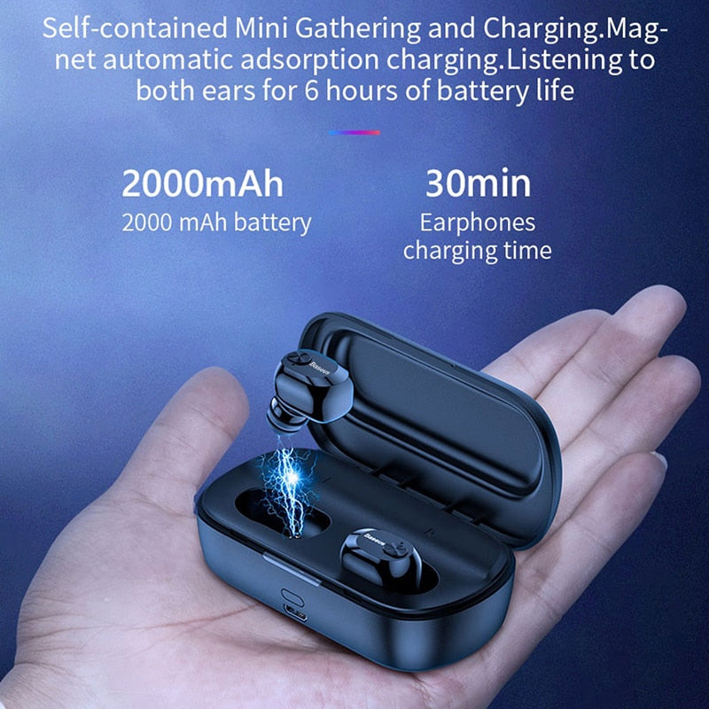 Baseus Encok W01 TWS Bluetooth 5.0 Earphones, Wireless Stereo Bass, HD Calls, 6H Playtime, Sweatproof eprolo