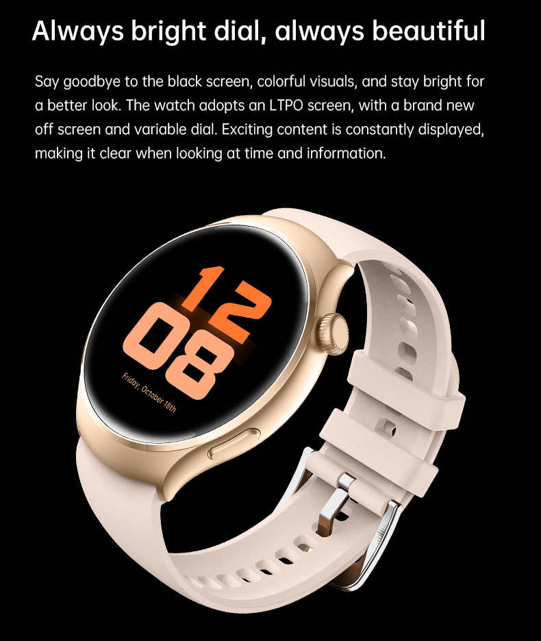 GS Watch 4 Smart Bracelet, Full‑Circle AMOLED, NFC, Health & Bluetooth Calls eprolo
