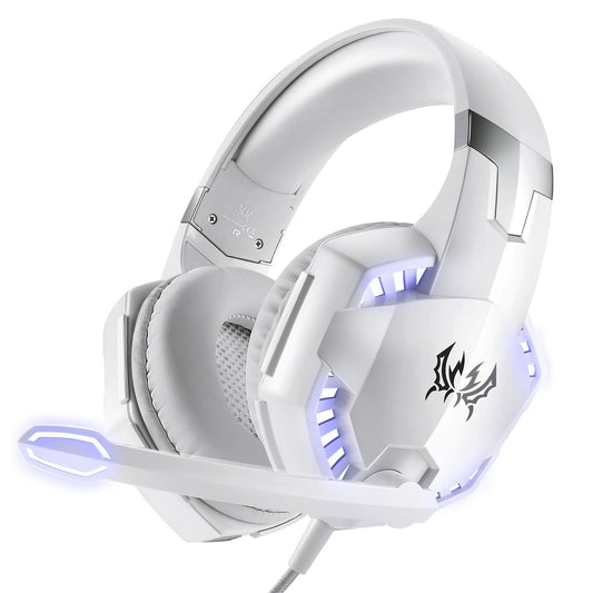 G2000 Wired Gaming Headset, Multi-Platform, LED Lights, Adjustable & Ergonomic Earphones eprolo
