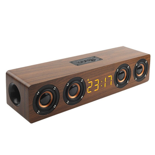 Home theater portable column Bluetooth Speaker Wireless wood speaker Alarm Clock Radio subwoofer Soundbar for TV speaker AUX USB eprolo