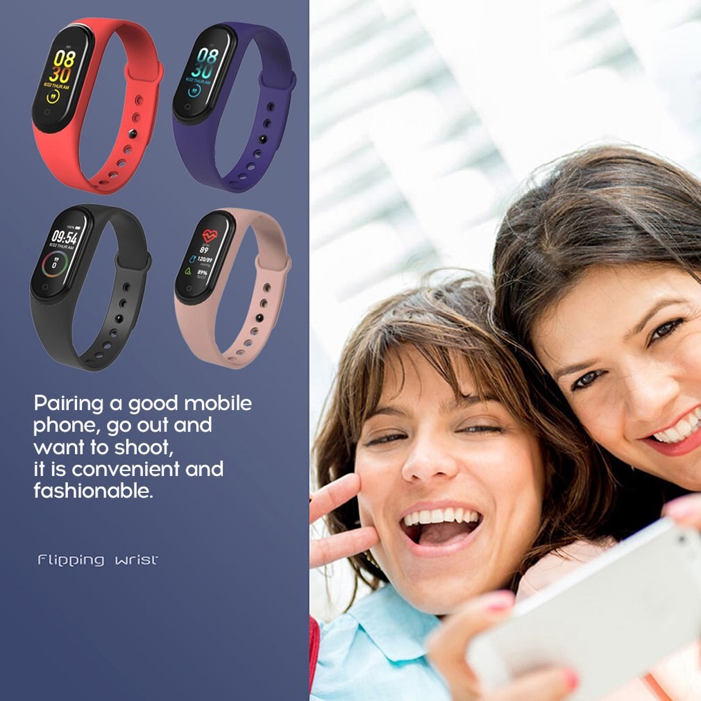 M4 Color Smart Bracelet – Heart Rate, BP/SpO₂, IP67 Waterproof, 90mAh Battery eprolo