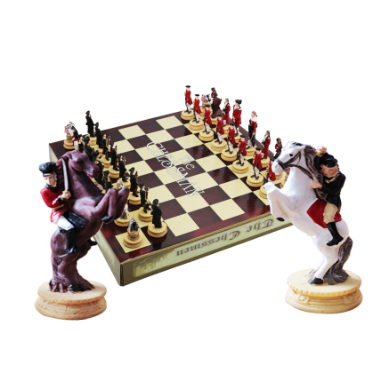 Luxury Resin Movie-Themed Chess Set with Leather Board – Hand-Painted eprolo