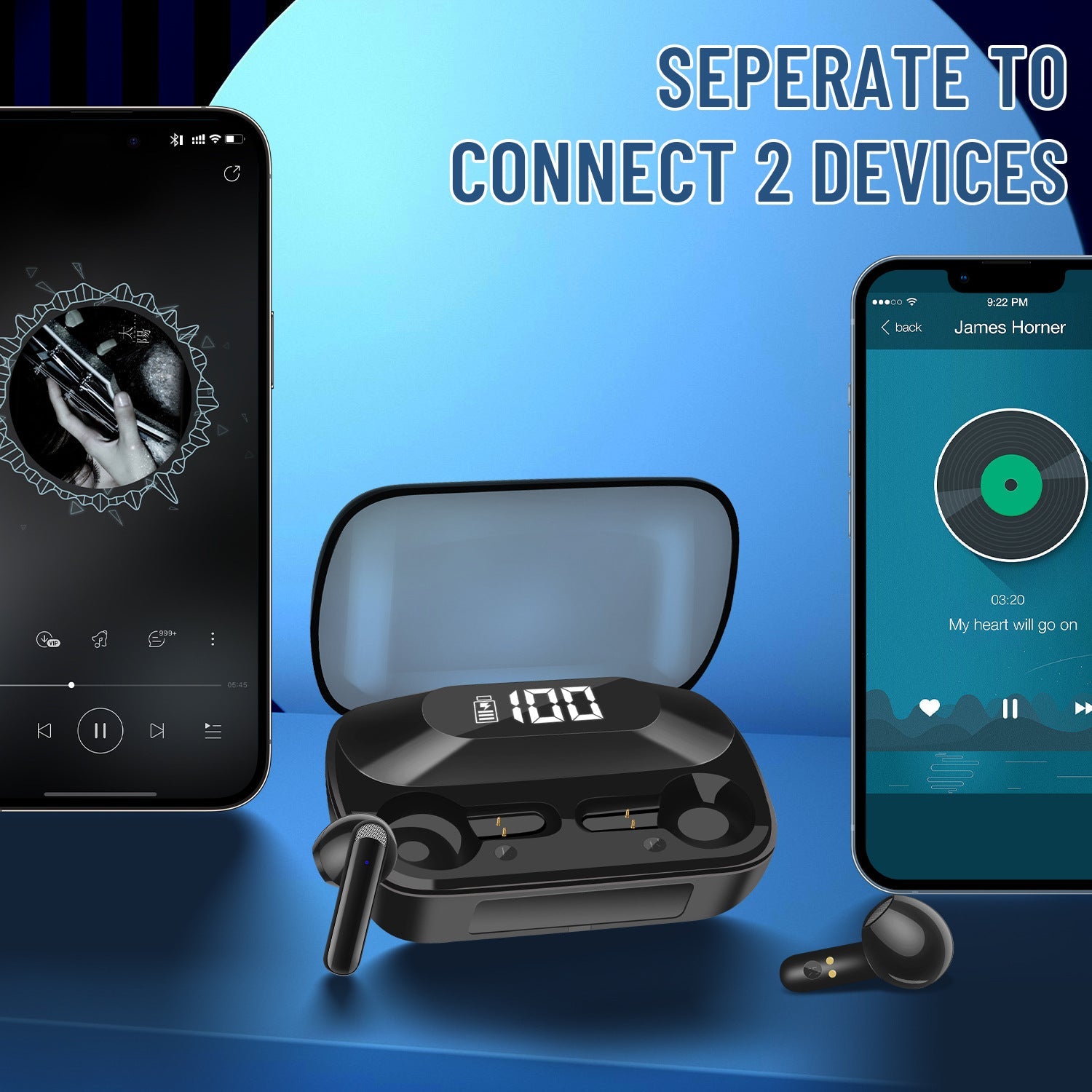 AKZ-S18 Touch Control Power Bank TWS Wireless Bluetooth Earbuds w/ 1500mAh Case eprolo