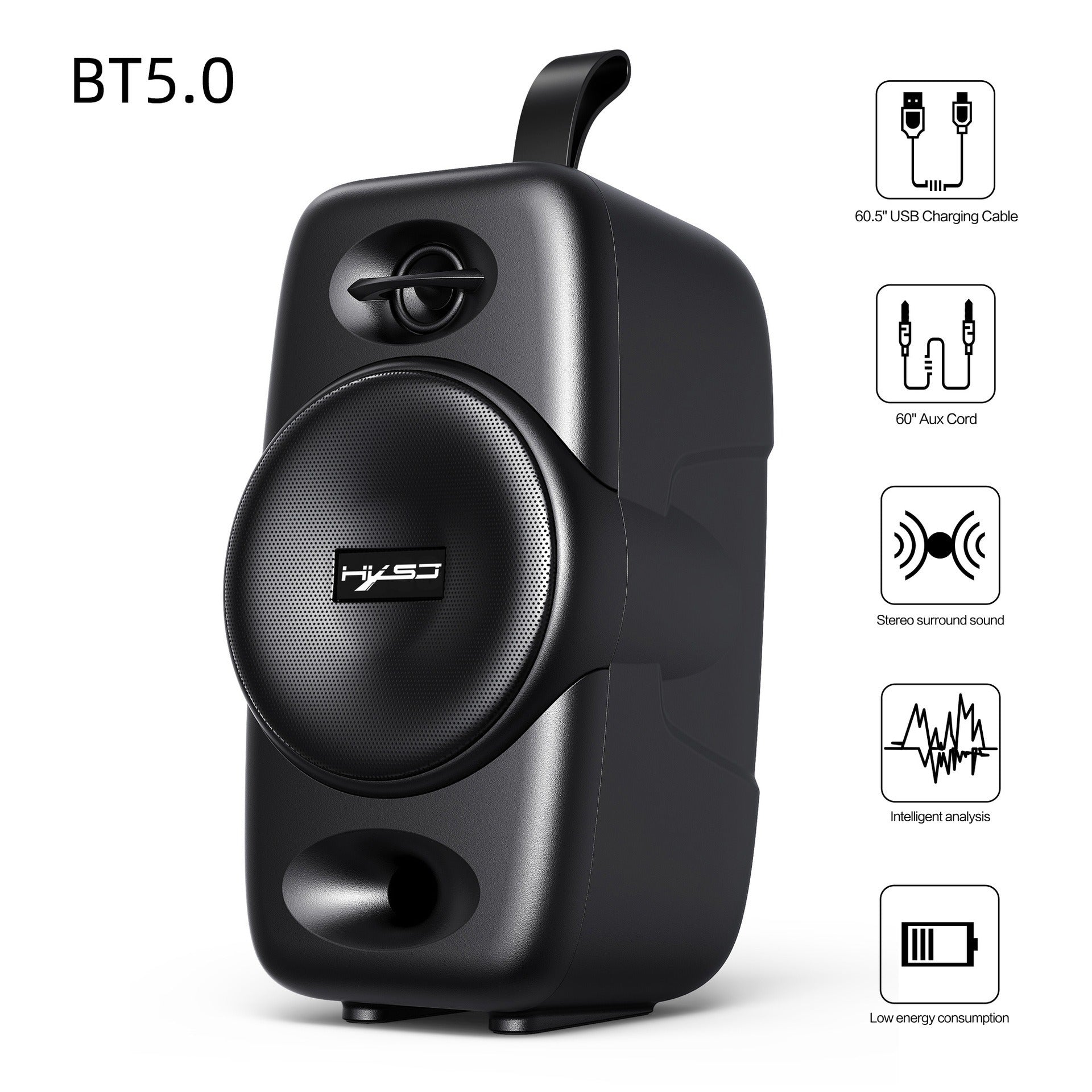 HXSJ R2088 Bluetooth 5.0 Speaker, 10W Portable Wireless Speaker w/ TWS, 2000mAh Battery eprolo