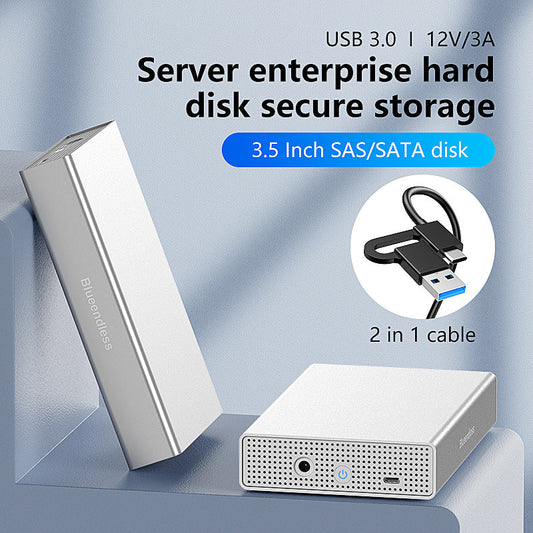 Blueendless U35KS 3.5-inch SAS/SATA Hard Drive Enclosure - 5Gbps, 20TB, UASP/TRIM, Aluminum eprolo