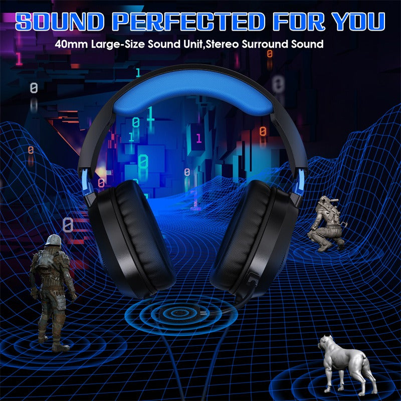 G3100 Wired Gaming Headset PS4 Switch PC Mic Braided Cable Protein Earcups eprolo