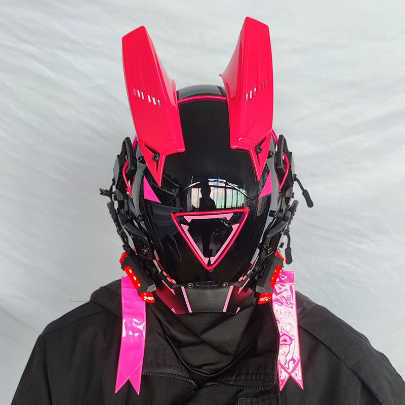 Cyberpunk LED Mask with Wings and Lights for Festivals, Cosplay, Holidays eprolo