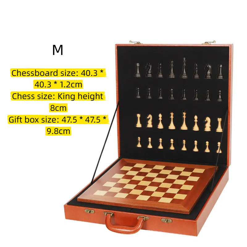 Luxury Wooden Chess Set with Resin Pieces – Premium Adult Chessboard eprolo