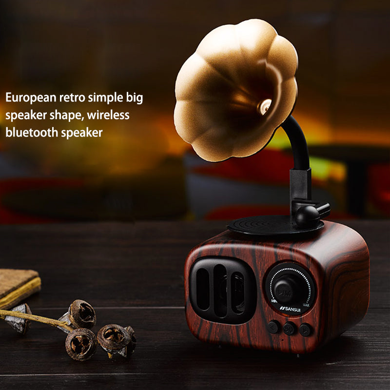 SANSUI FT05 Retro Wooden Bluetooth Speaker | USB, AUX, TF | 5W Stereo eprolo