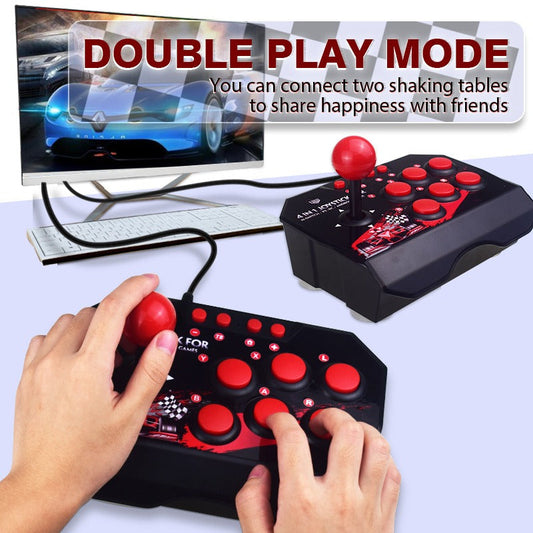 4-in-1 Wired Arcade Fight Stick for Switch/PC/PS3/Android, Turbo Mode Dual Play eprolo