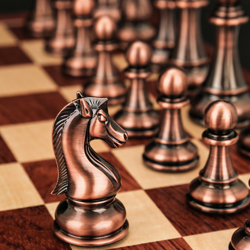 Luxury Solid Wood Folding Chess Set with Oversized Acrylic Pieces, 2 Sizes eprolo