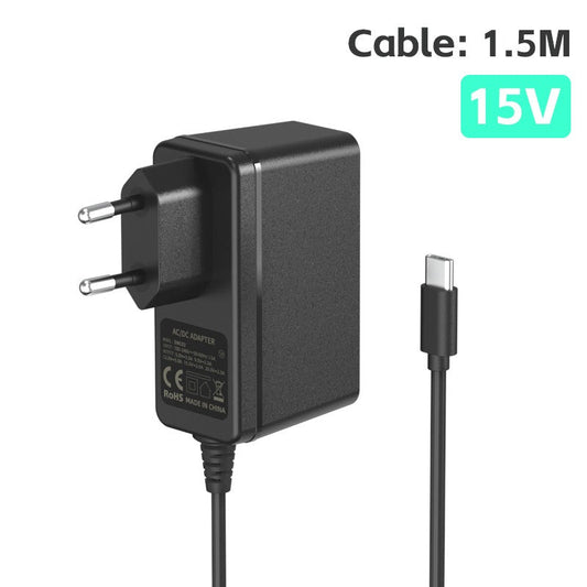 NS Switch Fast Charger Plug 15V PD3.0 with 1.5m Type-C Cable for TV Mode eprolo