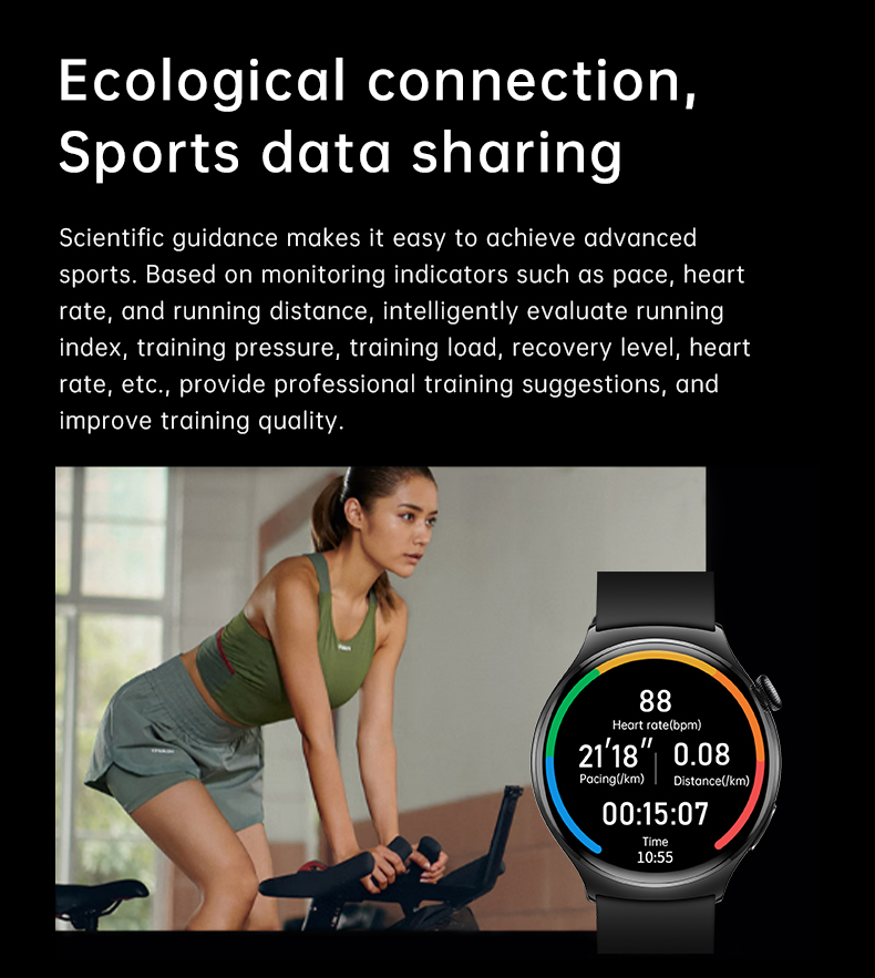 GS Watch 4 Smart Bracelet, Full‑Circle AMOLED, NFC, Health & Bluetooth Calls eprolo