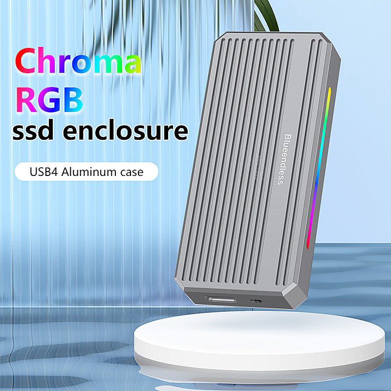 Blueendless M280U4 Plus USB4 SSD Enclosure with RGB Light & Fan, 40Gbps Thunderbolt 4 NVMe M.2 Case eprolo