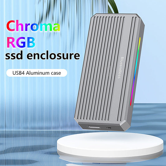 Blueendless M280U4 Plus USB4 SSD Enclosure with RGB Light & Fan, 40Gbps Thunderbolt 4 NVMe M.2 Case eprolo