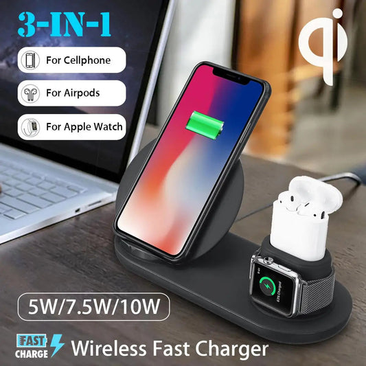 B13442 3‑in‑1 10W Qi Wireless Charger Dock – Fast Charging Hub eprolo