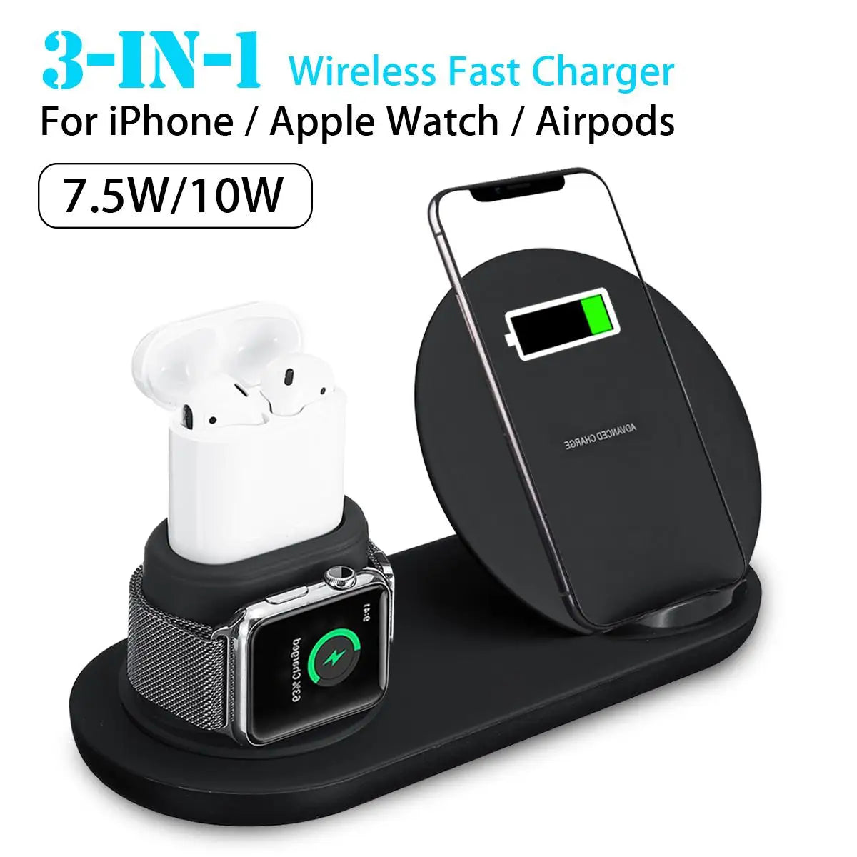 B13442 3‑in‑1 10W Qi Wireless Charger Dock – Fast Charging Hub eprolo