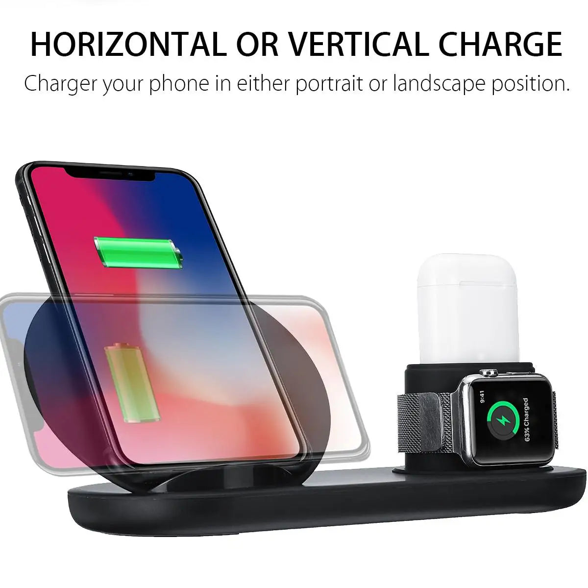 B13442 3‑in‑1 10W Qi Wireless Charger Dock – Fast Charging Hub eprolo