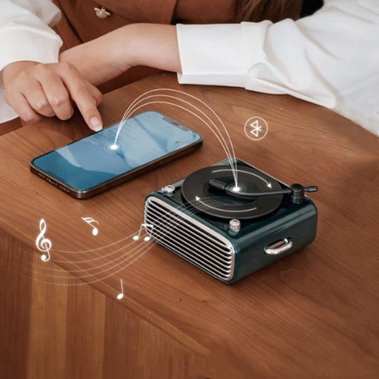 D10 Mini Vinyl‑Style Bluetooth Speaker with Aromatherapy Diffuser eprolo