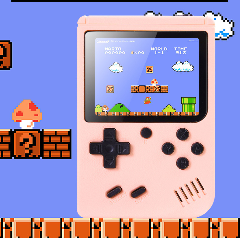 Macaron Retro Handheld Console (500-in-1) – 3″ HD, Colorful Nostalgia eprolo
