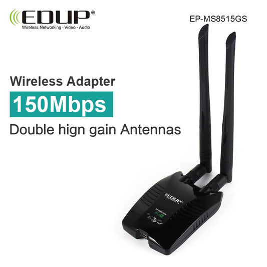EDUP Ralink RT3070L Wireless USB WiFi Adapter with 2*5dBi Antennas, Long Range, 150Mbps eprolo