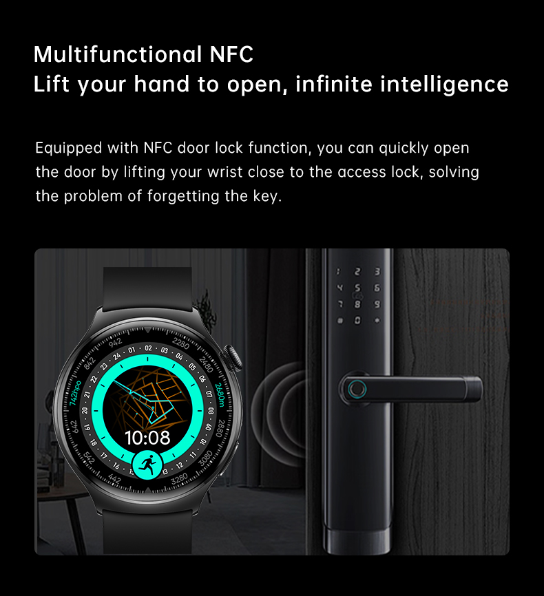 GS Watch 4 Smart Bracelet, Full‑Circle AMOLED, NFC, Health & Bluetooth Calls eprolo