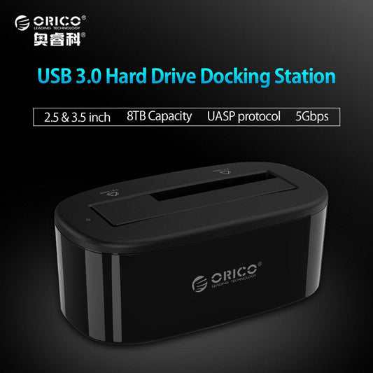ORICO 6218US3 USB 3.0 HDD/SSD Docking Station for 2.5/3.5 Inch Drives up to 8TB eprolo